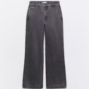 Zara Gray Straight Leg Jeans